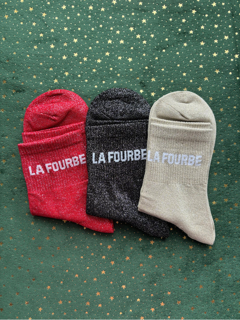 Chaussettes hautes à paillettes "LA FOURBE" 36/41