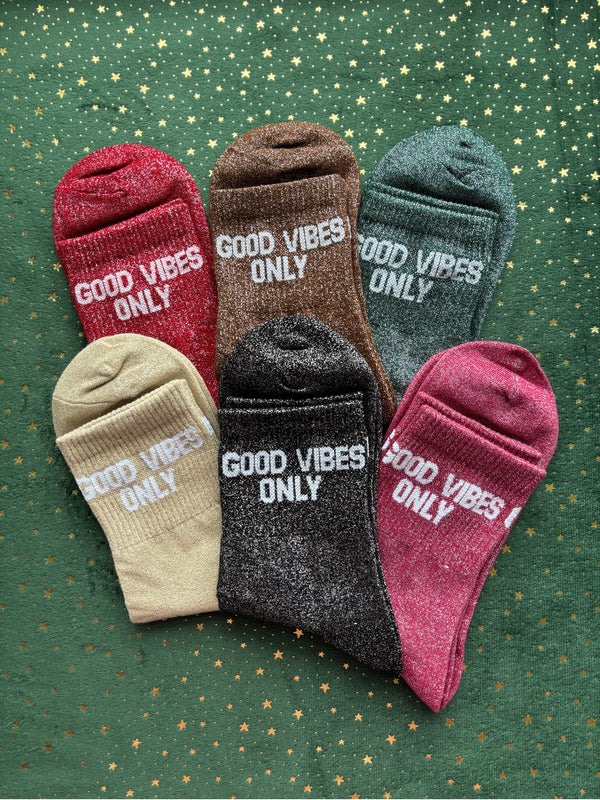Chaussettes à paillettes "GOOD VIBES ONLY" 36/41