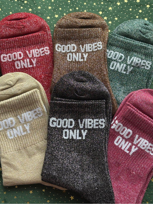 Chaussettes à paillettes "GOOD VIBES ONLY" 36/41