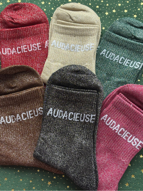 Chaussettes à paillettes "AUDACIEUSE" 36/41