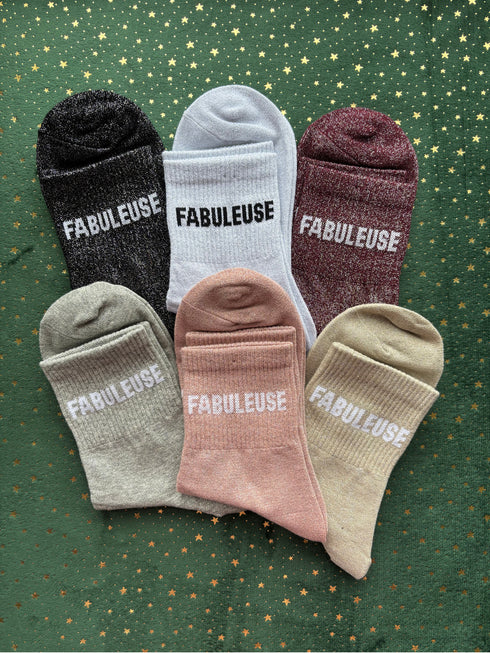 Chaussettes à paillettes "FABULEUSE" 36/41