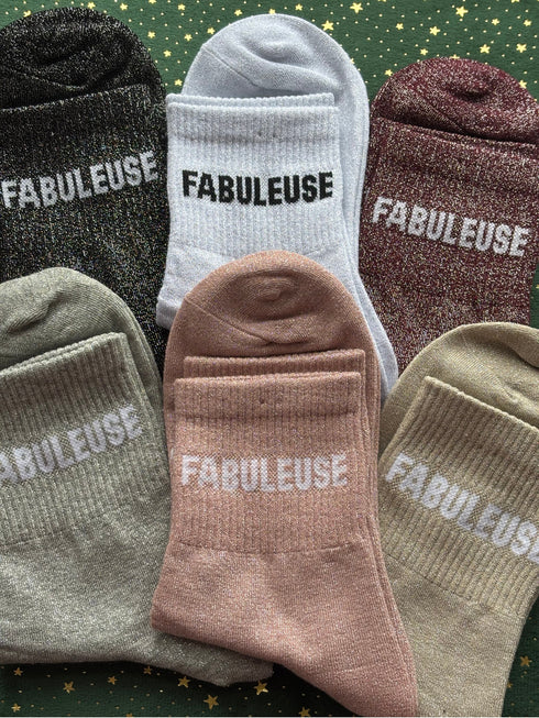 Chaussettes à paillettes "FABULEUSE" 36/41