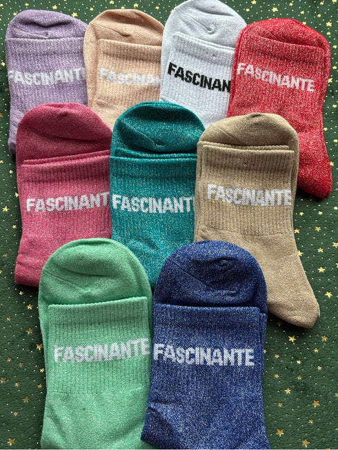 Chaussettes hautes à paillettes "FASCINANTE" 36/41