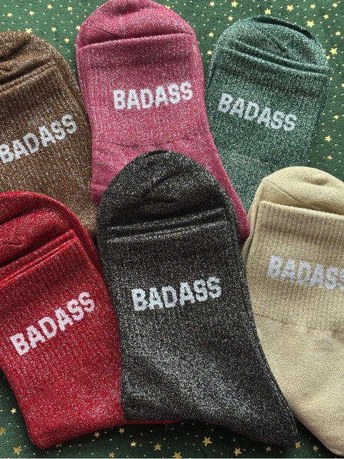 Chaussettes à paillettes "BADASS" 36/41