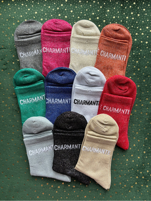 Chaussettes à paillettes "CHARMANTE" 36/41