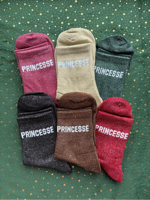 Chaussettes à paillettes "PRINCESSE" 36/41