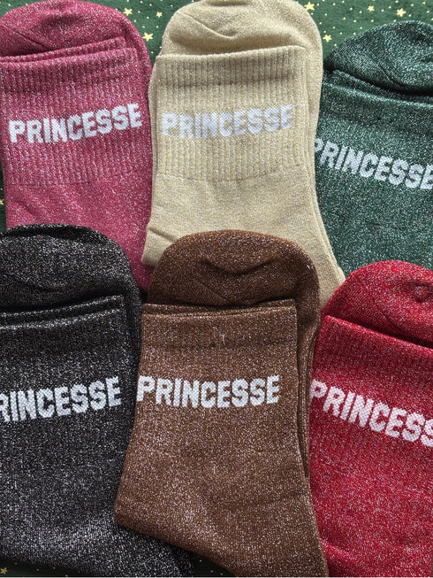 Chaussettes à paillettes "PRINCESSE" 36/41