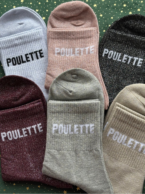 Chaussettes hautes à paillettes "POULETTE" 36/41