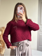 Pull torsadé bordeaux J'ADORE