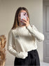 Pull torsadé écru J'ADORE