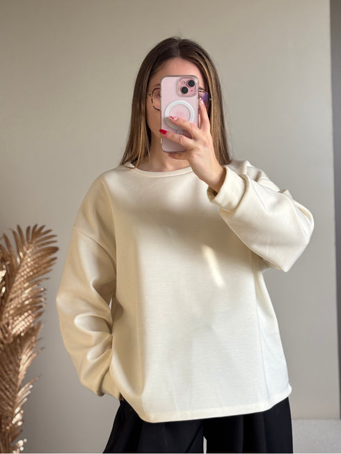 Sweat écru MOMMY