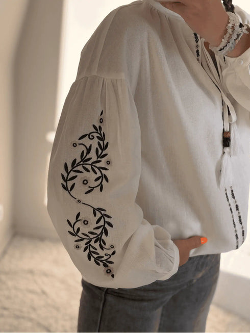 Blouse bohème blanche MADDY