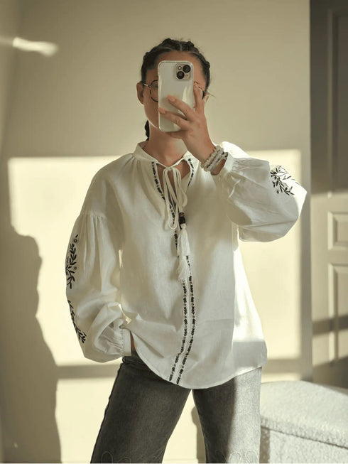 Blouse bohème blanche MADDY