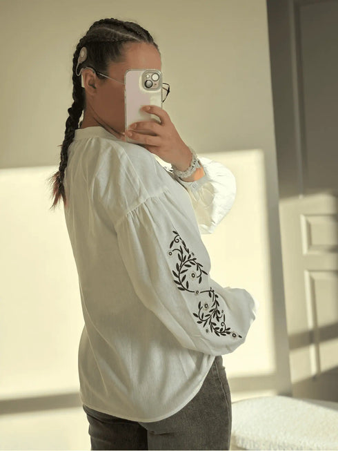Blouse bohème blanche MADDY