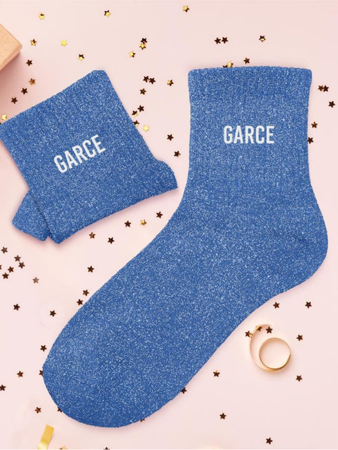 Chaussettes mi-hautes à paillettes “GARCE” – 36/42