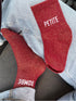 Chaussettes mi-hautes à paillettes "PETITE/BOMBE” – 36/42