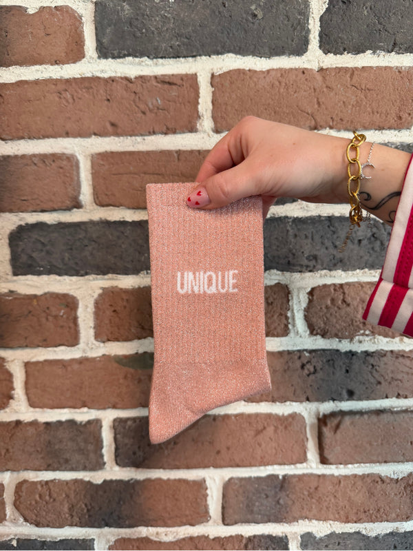 Chaussettes hautes à paillettes “UNIQUE” – 36/42