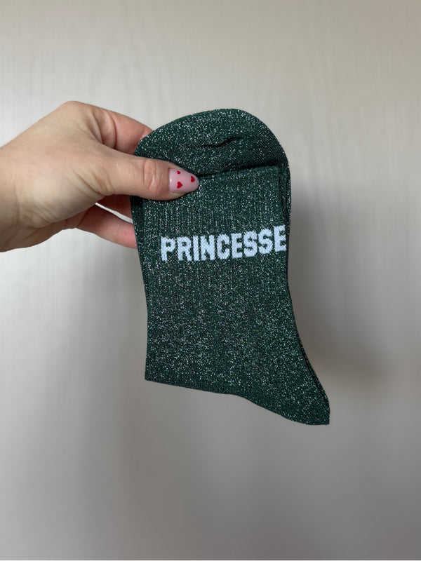 Chaussettes hautes à paillettes "PRINCESSE" 36/41