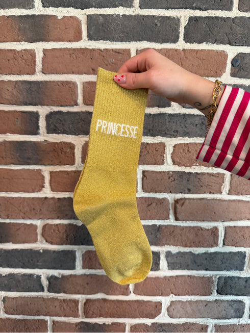 Chaussettes hautes à paillettes “PRINCESSE” – 36/42