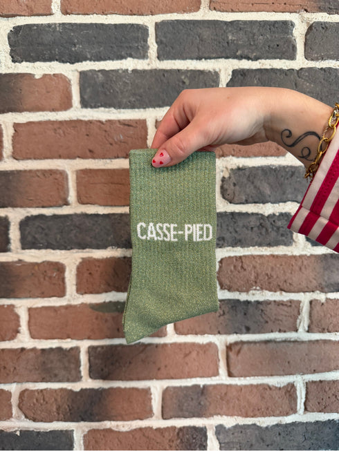 Chaussettes hautes à paillettes “CASSE-PIED” – 36/42