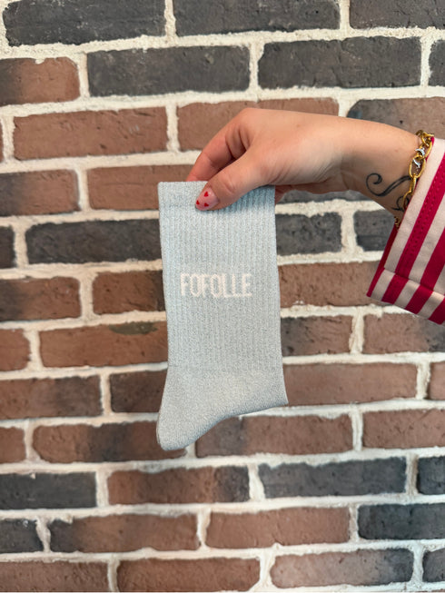 Chaussettes hautes à paillettes “FOFOLLE” – 36/42