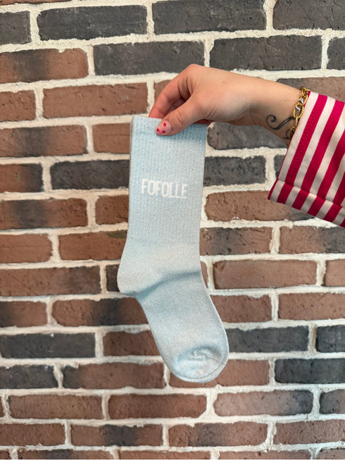 Chaussettes hautes à paillettes “FOFOLLE” – 36/42