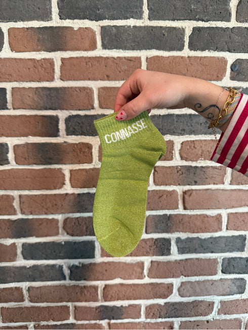 Socquettes à paillettes “CONNASSE” – 36/42