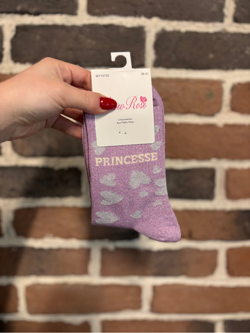 Chaussettes hautes à paillettes "PRINCESSE" 36/41