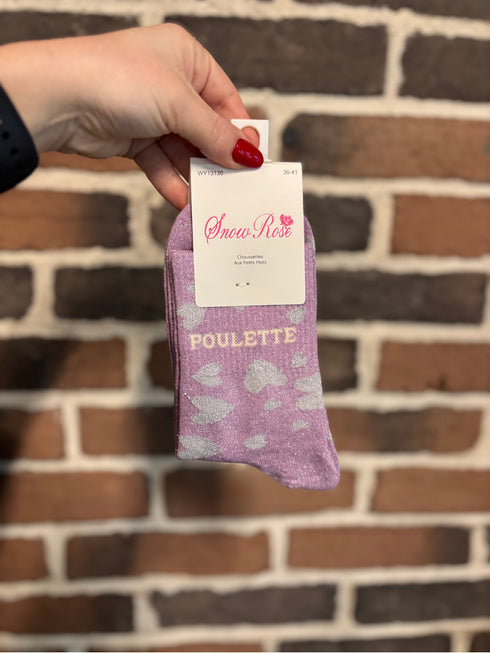 Chaussettes hautes à paillettes "POULETTE" 36/41