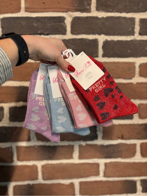 Chaussettes hautes à paillettes "PRETTY GIRL" 36/41