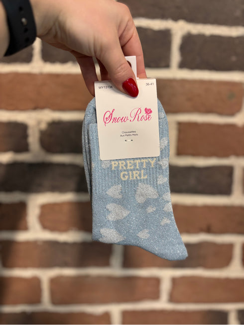Chaussettes hautes à paillettes "PRETTY GIRL" 36/41