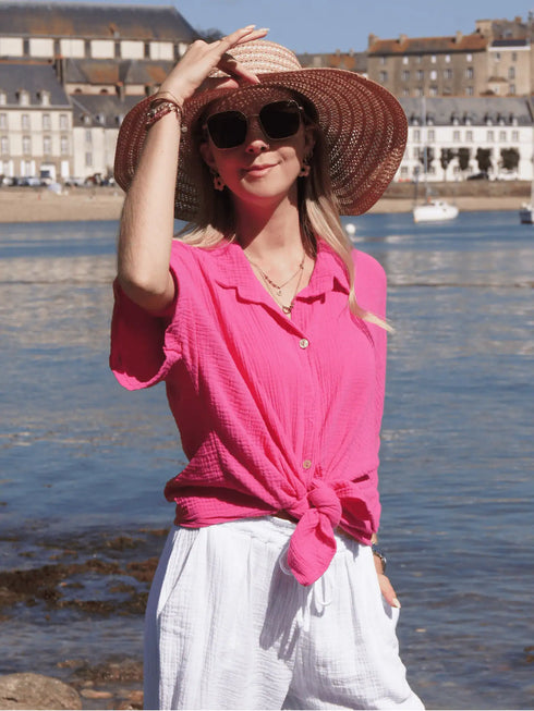 Chemise fuchsia CLEO