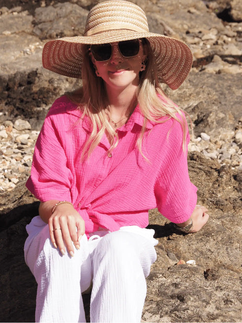 Chemise fuchsia CLEO