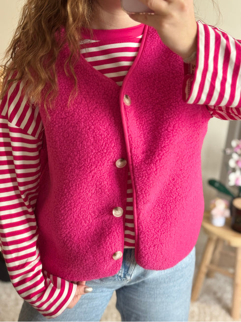 Gilet sans manches fuchsia ZOÉ