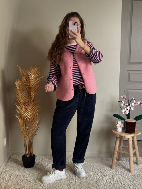 Gilet sans manches rose ZOÉ