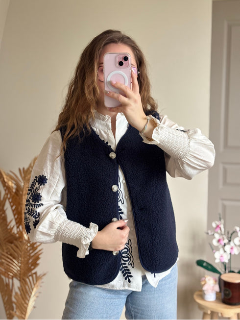 Gilet sans manches marine ZOÉ