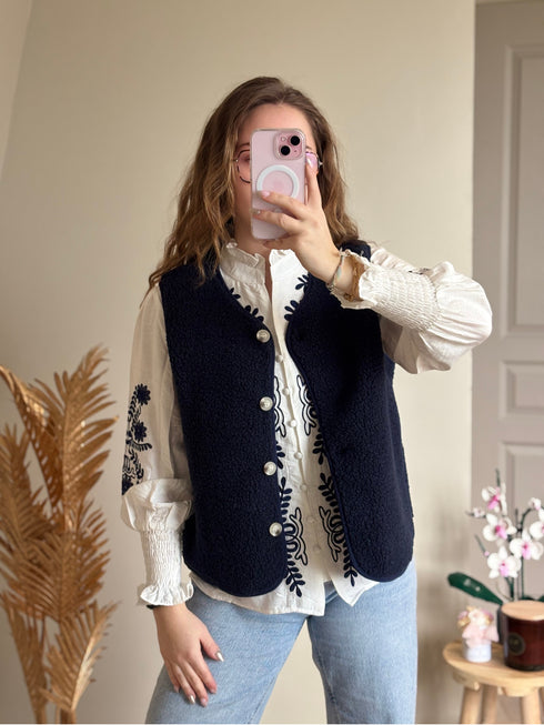 Gilet sans manches marine ZOÉ