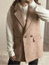 Gilet mi-long sans manches beige JOY