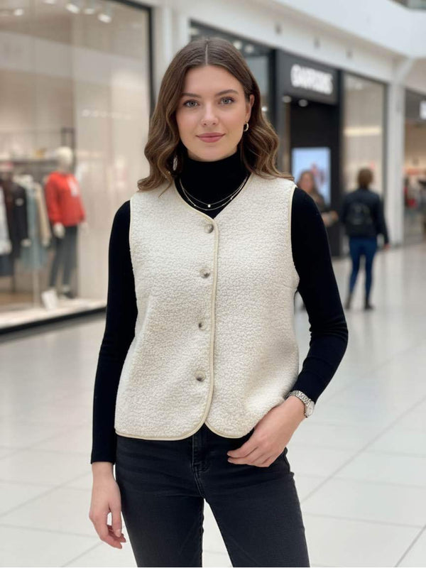 Gilet sans manches écru ZOÉ