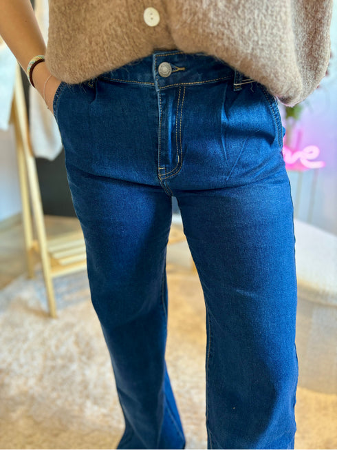 Jean « wide leg » avec poches chino