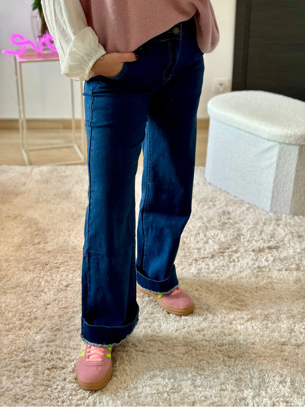 Jean « wide leg » avec poches chino