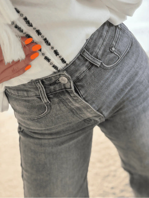 Jean wide leg gris KENZA