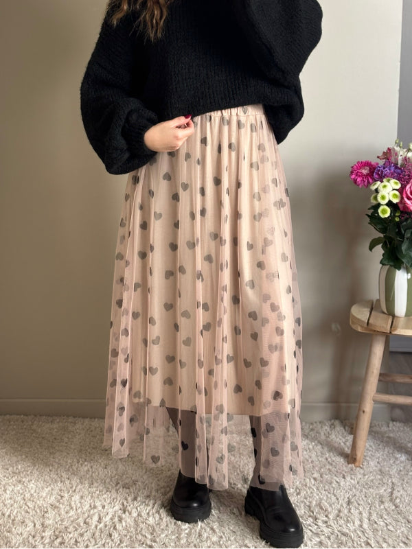 Jupe longue à coeur ARIEL