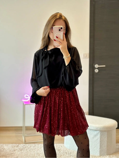 Short sequin skirt