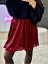 Short sequin skirt