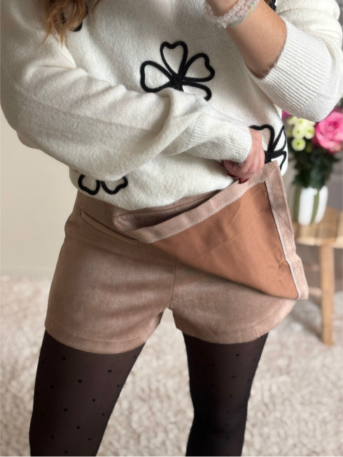 Jupe short beige ALBA