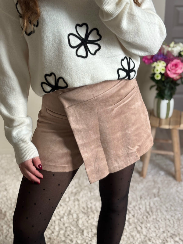 Jupe short beige ALBA