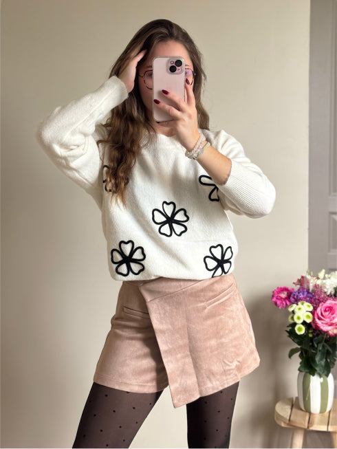 Jupe short beige ALBA