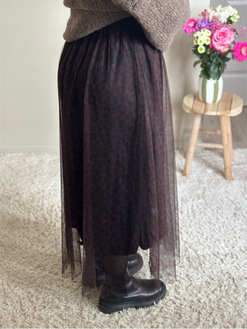 Jupe longue léopard THELMA