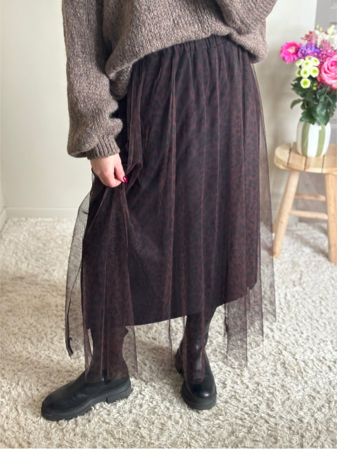 Jupe longue léopard THELMA